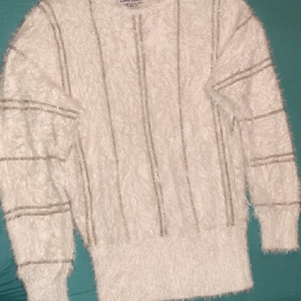 Black Rivet Vintage Faux Fur Sweater Size Small